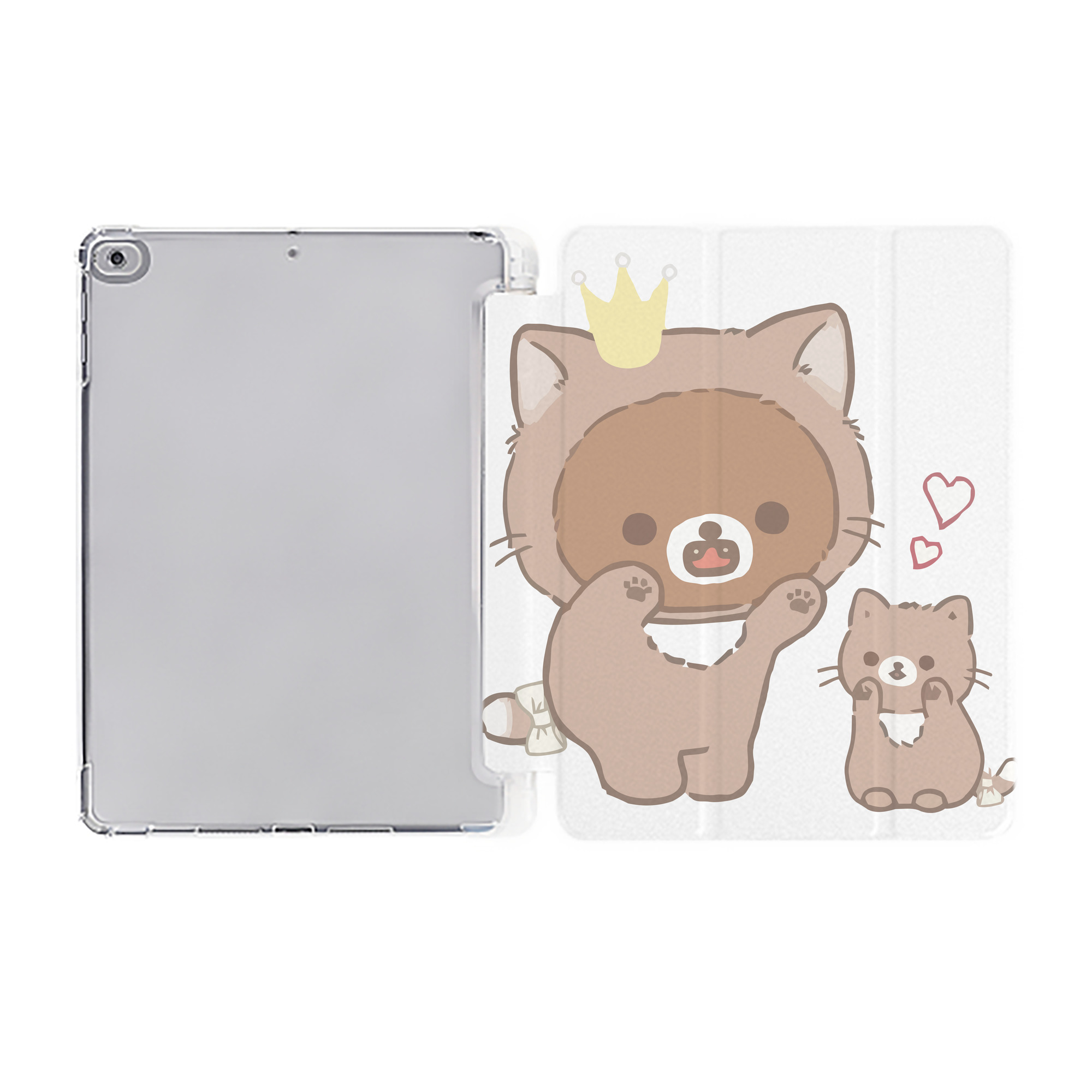 （画像用） リラックマ リラックマ キイロイトリ Rilakkuma Korilakkuma Kiiroitori IPad ケース ペン収納付き 三つ折りスタンド PUレザー×シリコン 対応機種9.5/10.5/10.9インチ